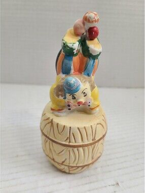 Vintage Ceramic Hand Painted Clown Collectible Bell